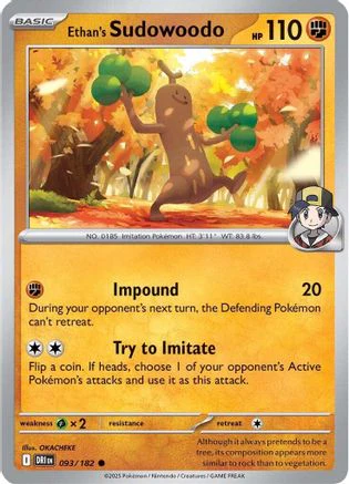 Ethan's Sudowoodo (093/182) [Scarlet & Violet: Destined Rivals] Reverse Holofoil