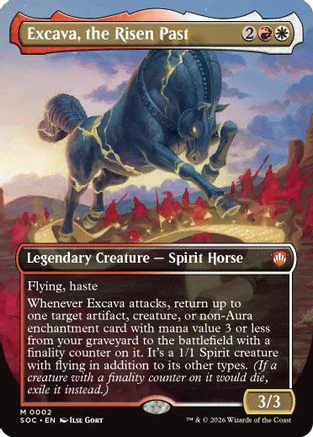 Excava, the Risen Past (Borderless)  [Commander: Secrets of Strixhaven]