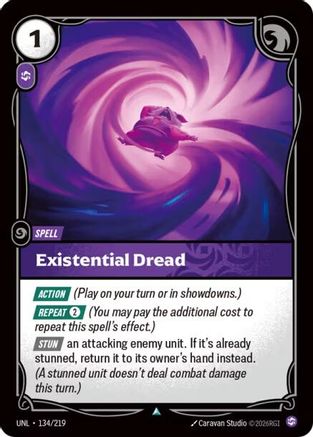 Existential Dread (134/219) - Riftbound - [Unleashed] Foil
