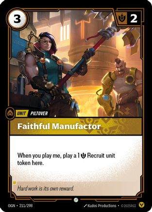 Faithful Manufactor (211/298) - Riftbound - [Origins]