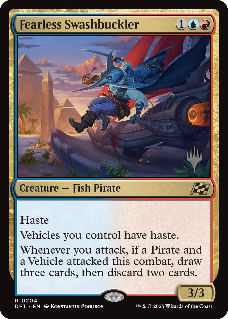 Fearless Swashbuckler (Promo Pack) [Aetherdrift Promos] Foil