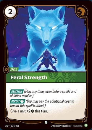 Feral Strength (034/221) - Riftbound - [Spiritforged] Foil