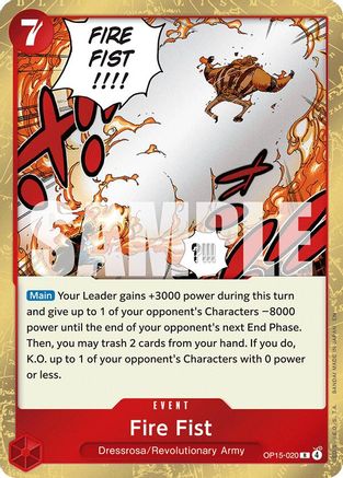 Fire Fist (OP15-020) - [Adventure on Kami's Island] Foil