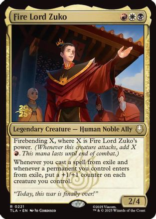 Fire Lord Zuko  [Prerelease Cards] Foil