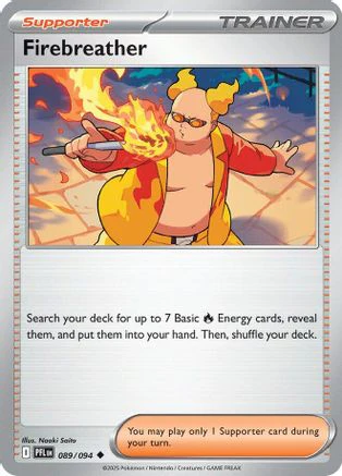 Firebreather 089/094  - Reverse Holofoil ME02 Phantasmal Flames - Uncommon