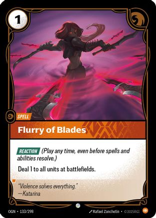 Flurry of Blades (133/298) - Riftbound - [Origins]