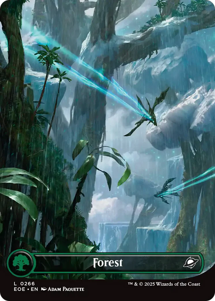Forest (0266) (Borderless) [Edge of Eternities] Foil