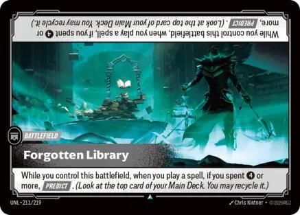 Forgotten Library (211/219) - Riftbound - [Unleashed] Foil