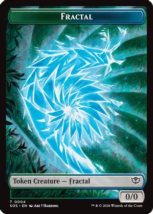 Fractal (0004) // Elemental (0002) Double-Sided Token  [Secrets of Strixhaven]