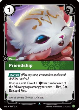 Friendship (046/219) - Riftbound - [Unleashed] Foil