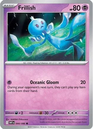 Frillish 041/086  - Reverse Holofoil SV White Flare - Common