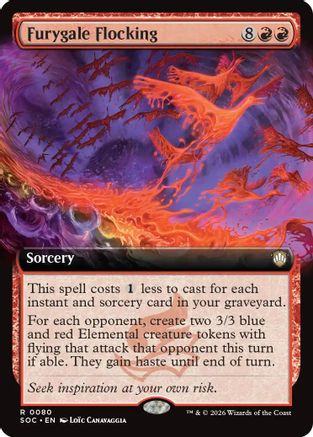 Furygale Flocking (Extended Art)  [Commander: Secrets of Strixhaven]