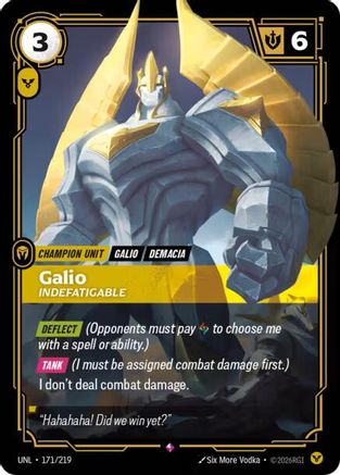 Galio - Indefatigable (171/219) - Riftbound - [Unleashed] Foil