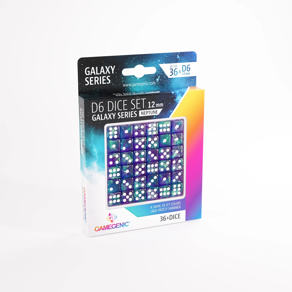 Gamegenic D6 Dice Set (36pcs) - Galaxy Series NEPTUNE