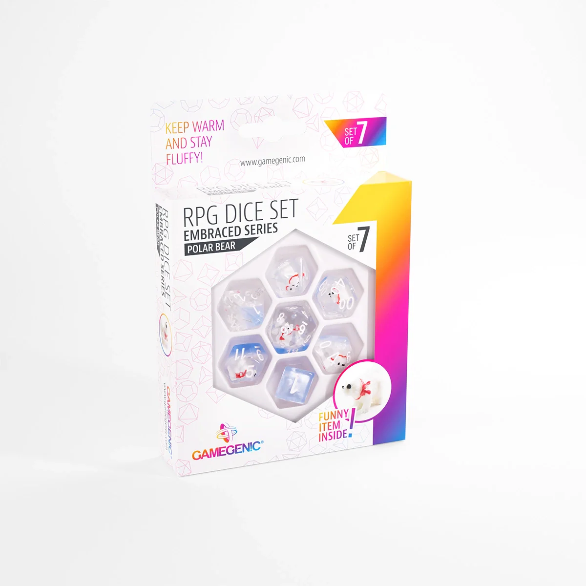 Gamegenic Embraced Series - Polar Bear - RPG Dice Set (7pcs)