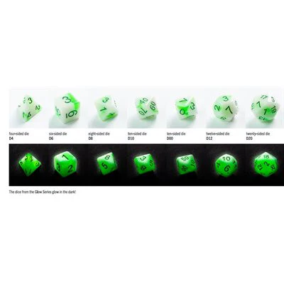 Gamegenic Glow Series - Venom Stones - RPG Dice Set (7 pcs) - Image 3