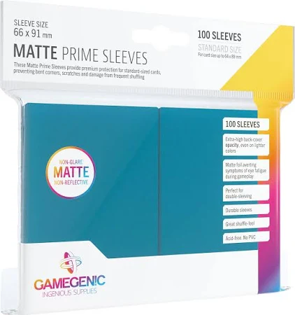 Gamegenic Matte Prime Sleeves - 100ct. (Standard Size) BLUE