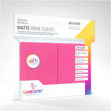 Gamegenic Matte Prime Sleeves - 100ct. (Standard Size) PINK