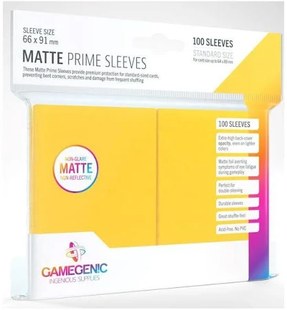 Gamegenic Matte Prime Sleeves - 100ct. (Standard Size) YELLOW