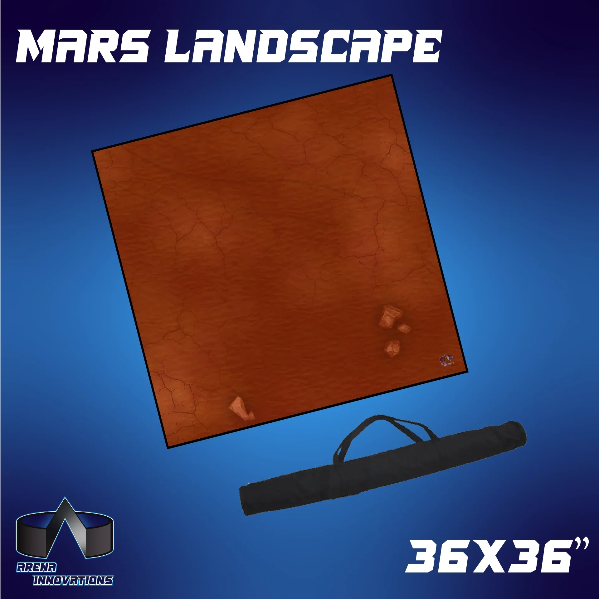 Gaming Arena Gaming Mat: 36x36" - Mars Landscape
