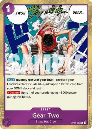 Gear Two (OP11-080) - [A Fist of Divine Speed] Foil