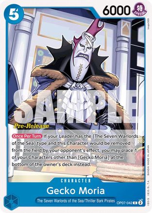 Gecko Moria (042) (OP07-042) - [500 Years in the Future Pre-Release Cards]