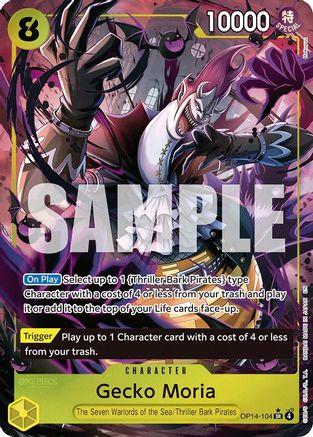 Gecko Moria - OP14-104 (Alternate Art) (OP14-104) - [The Azure Sea's Seven] Foil