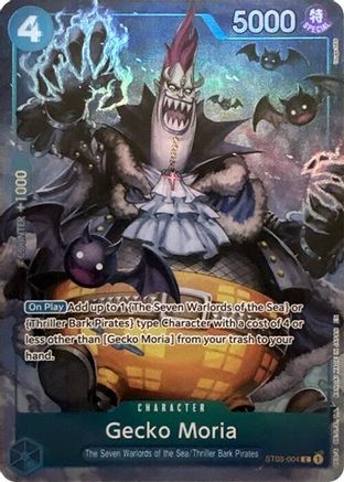 Gecko Moria (Seven Warlords of the Sea Binder Set) (ST03-004) - [One Piece Promotion Cards] Foil