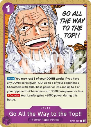 Go All the Way to the Top!! (OP13-077) - [Carrying On His Will]