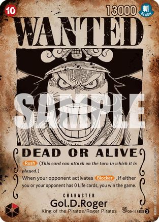 Gol.D.Roger - OP09-118 (SP) (Wanted Poster) (OP09-118) - [Carrying On His Will] Foil