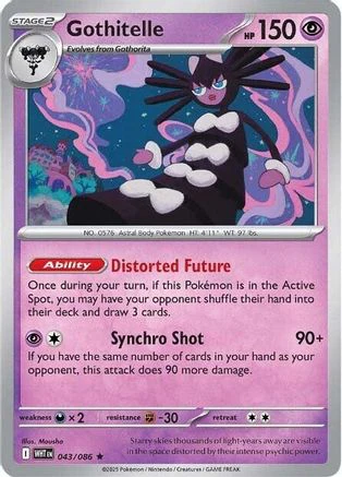 Gothitelle 040/086  - Reverse Holofoil SV White Flare - Rare