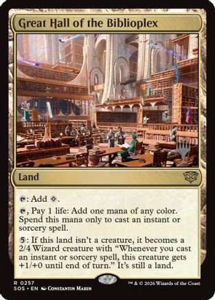 Great Hall of the Biblioplex  [Promo Pack: Secrets of Strixhaven]
