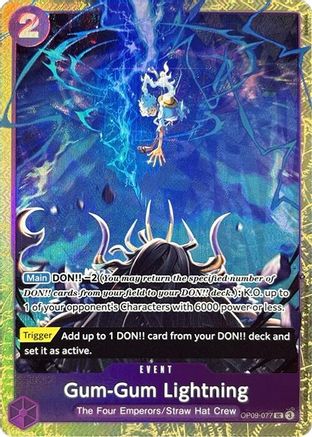 Gum-Gum Lightning (Premium Card Collection -Best Selection Vol. 4-) (OP09-077) - [One Piece Promotion Cards] Foil