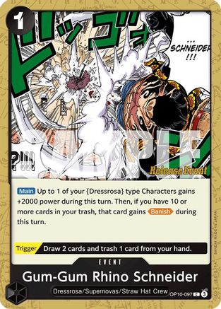 Gum-Gum Rhino Schneider (OP10-097) - [Royal Blood Release Event Cards]