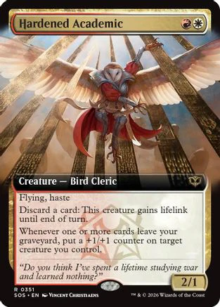 Hardened Academic (Extended Art)  [Secrets of Strixhaven]