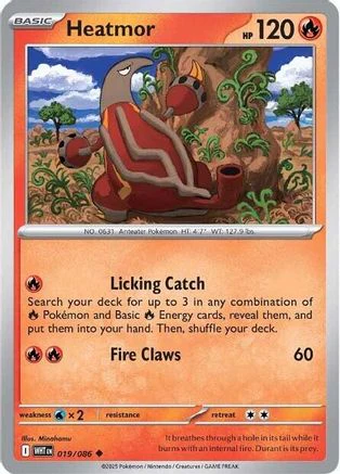 Heatmor 016/086  - Reverse Holofoil SV White Flare - Uncommon