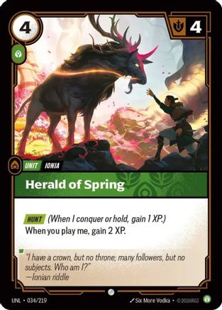 Herald of Spring (034/219) - Riftbound - [Unleashed] Foil