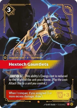 Hextech Gauntlets (188/219) - Riftbound - [Unleashed] Foil