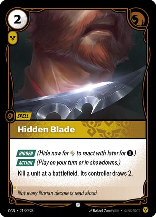 Hidden Blade (213/298) - Riftbound - [Origins] Foil
