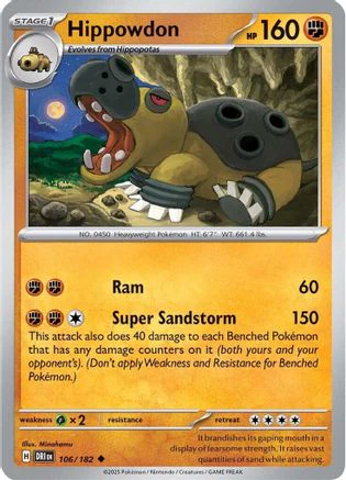 Hippowdon (106/182) [Scarlet & Violet: Destined Rivals] Reverse Holofoil