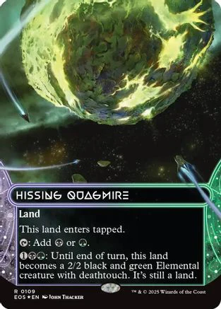 Hissing Quagmire (0109) (Borderless) (Galaxy Foil)  [Edge of Eternities: Stellar Sights] Foil