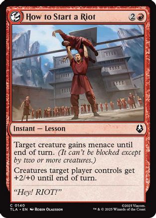 How to Start a Riot  [Avatar: The Last Airbender] Foil