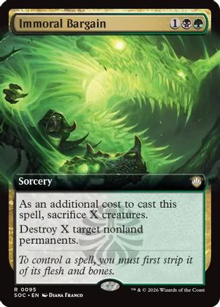 Immoral Bargain (Extended Art)  [Commander: Secrets of Strixhaven]