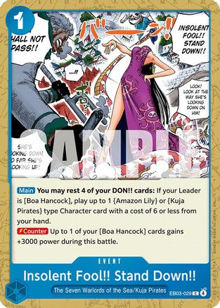 Insolent Fool!! Stand Down!! (EB03-029) - [Extra Booster: One Piece Heroines Edition]