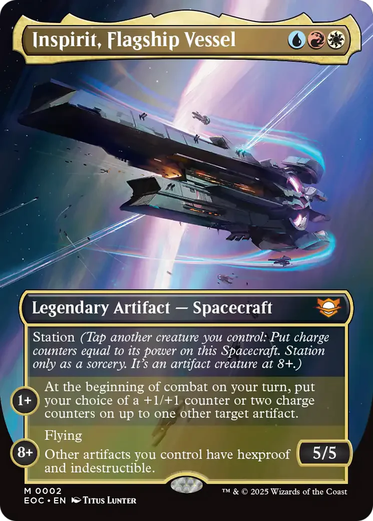 Inspirit, Flagship Vessel (Borderless) [Edge of Eternities Commander] Foil