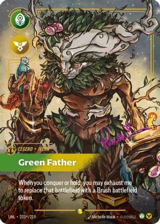 Ivern - Green Father (Signature) (233*/219) - Riftbound - [Unleashed] Foil