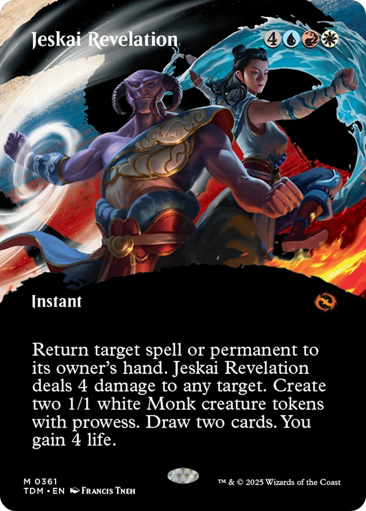 Jeskai Revelation (Borderless) [Tarkir: Dragonstorm] Foil