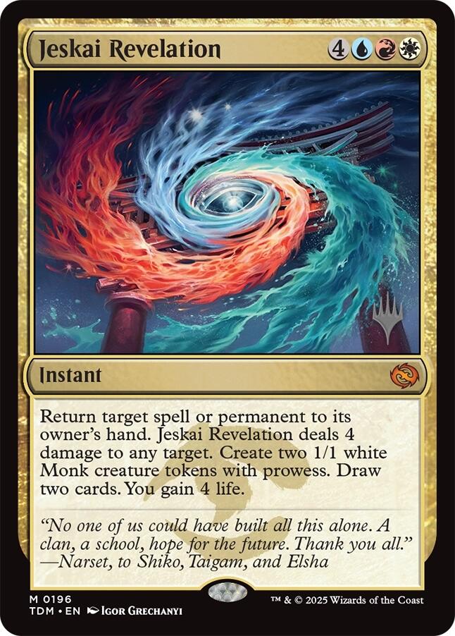 Jeskai Revelation [Tarkir: Dragonstorm Promos] Foil