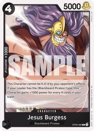 Jesus Burgess (Reprint) (OP09-086) - [Starter Deck 27: BLACK Marshall.D.Teach]