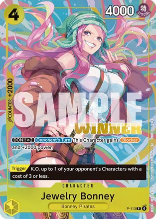 Jewelry Bonney (Heroines Battle Winner Pack) (P-113) - [One Piece Promotion Cards] Foil